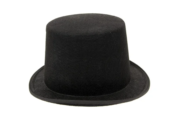 Chapeau noir sur fond blanc Photos De Stock Libres De Droits