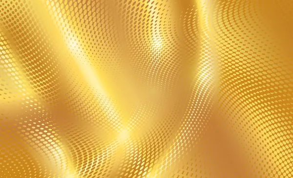 Fondo dorado con textura de medio tono dorado. Imagen vectorial. — Vector de stock