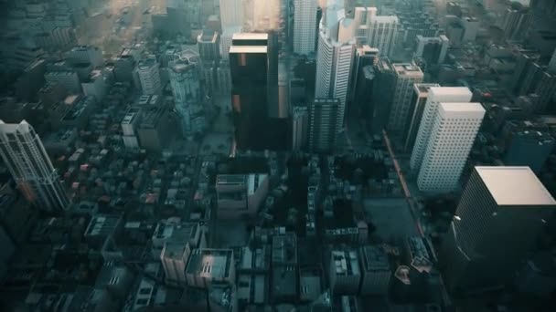 邻里与市中心形成反差 新旧城市 3D动画 — 图库视频影像