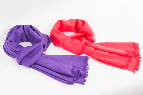 Фіолетові і рожеві шарфи — стокове фото