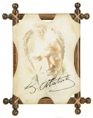 Mustafa kemal Atatürk Atatürk imzası ile boyama