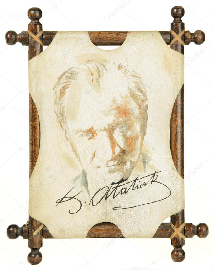 Mustafa Kemal Ataturk Painting With Ataturk Signature