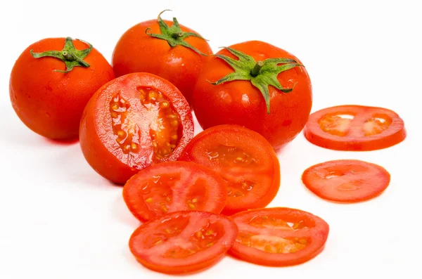 domates dilimleri beyaz ile