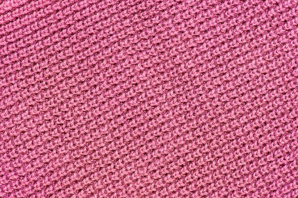 Pink wool knitted textured background — Stock Photo, Image