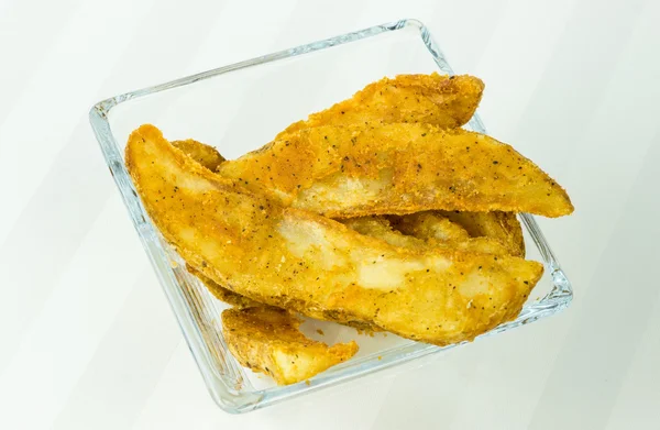 Patata Cuñas papas fritas — Foto de Stock