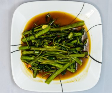 Kızartma heyecan su ıspanak, Tayland gıda