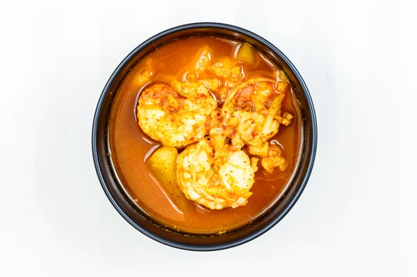 Пряный суп с креветками - тайская еда — стоковое фото