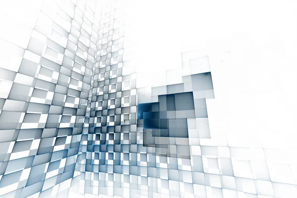 Blue Abstract Background Glowing Grid Rendering — 스톡 사진