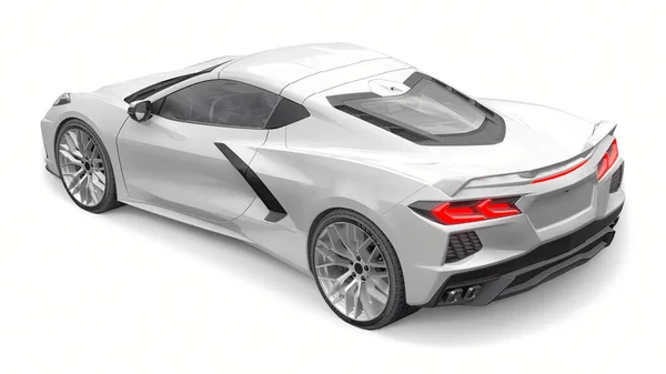 Super Sports Car White Background Illustration — Stock Photo, Image