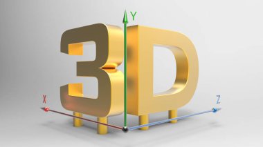 3d logo yansıma etkisi ile gri arka plan üzerinde izole. 3D çizim