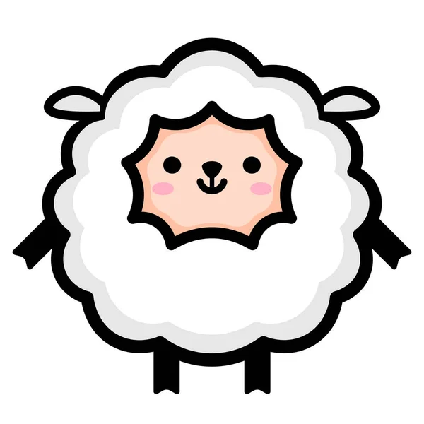 Sheep Icon Hand Drawn Vector Illustration — Stock Vector