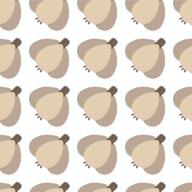 Beyaz arka planda izole sarımsak deseni. Sebzelerin vektör illüstrasyonu