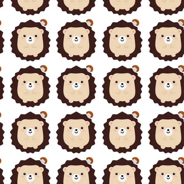 Hedgehog Padrão Personagem Bonito Ilustração Vetorial Desenhada Mão — Vetor de Stock