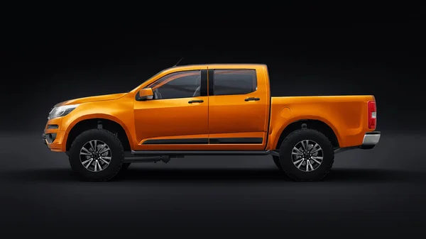 Orang Pickup Bil Hvid Baggrund Rendering - Stock-foto