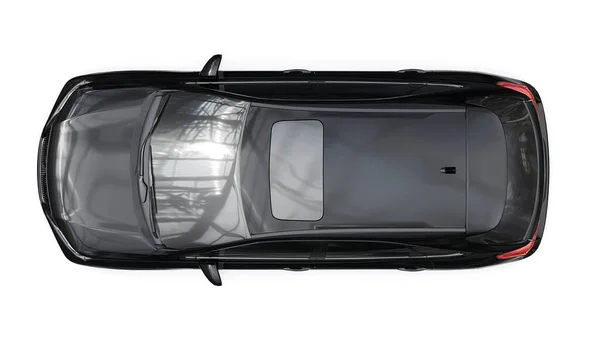 SUV familiare City premium su sfondo bianco isolato senza ombre. rendering 3d. — Foto Stock