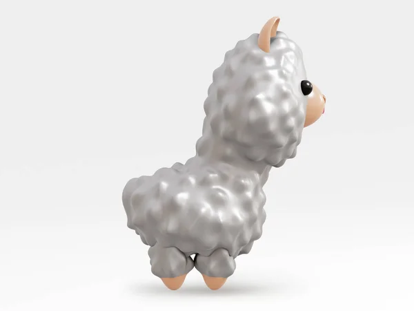 Χαριτωμένο ζώο Λάμα. 3D alpaca εικονογράφηση. — Φωτογραφία Αρχείου