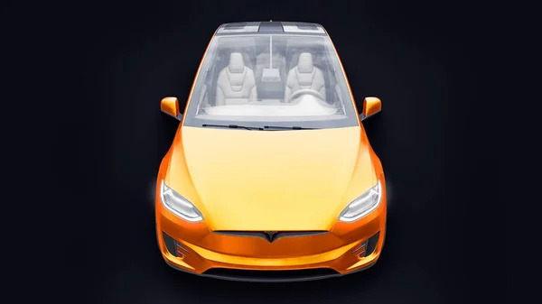 Тула Россия Января 2022 Tesla Model Полноразмерный Городской Внедорожник Машина — стоковое фото