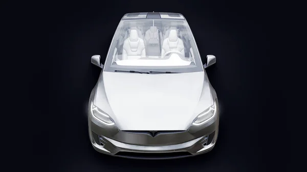 Tula Russia January 2022 Tesla Model Full Size City Suv — Stock Photo, Image