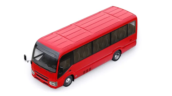 Malý Autobus Pro Městskou Příměstskou Dopravu Auto Prázdným Tělem Pro — Stock fotografie