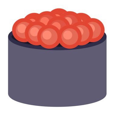 Japon yemeklerinin vektör illüstrasyonu - gunkan.