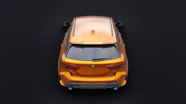 Tula Rusia Enero 2022 Bmw M135I Xdrive Coche Naranja Aislado —  Fotos de Stock