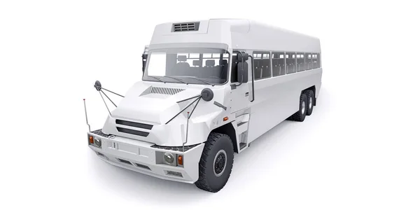 Ônibus Para Transportar Trabalhadores Para Áreas Difícil Acesso Ilustração — Fotografia de Stock