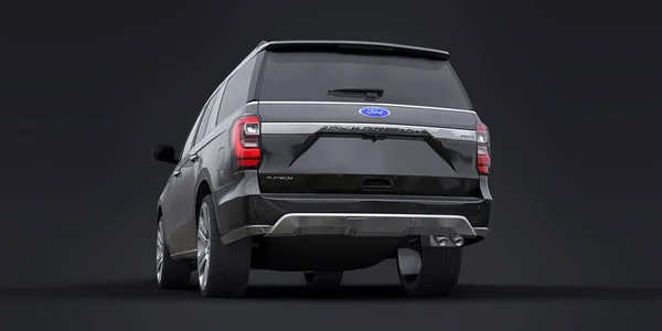 Тула Россия Января 2022 Года Внедорожник Ford Expedition 2019 Black — стоковое фото