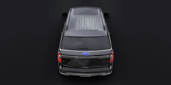 Tula Rosja Stycznia 2022 Ford Expedition 2019 Black Premium Family — Zdjęcie stockowe