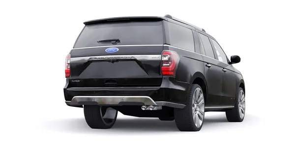 Tula Rosja Stycznia 2022 Ford Expedition 2019 Black Premium Family — Zdjęcie stockowe