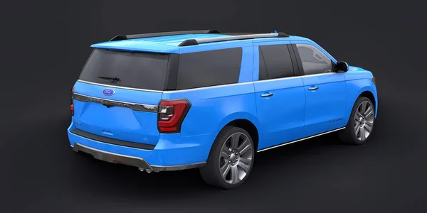 Тула Россия Января 2022 Года Внедорожник Ford Expedition 2019 Blue — стоковое фото