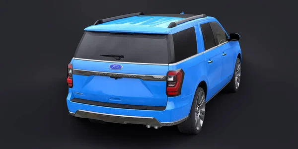 Tula Ryssland Januari 2022 Ford Expedition 2019 Blue Premium Family — Stockfoto