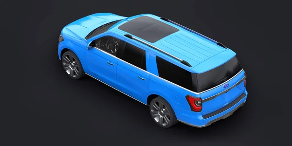 Тула Россия Января 2022 Года Внедорожник Ford Expedition 2019 Blue — стоковое фото