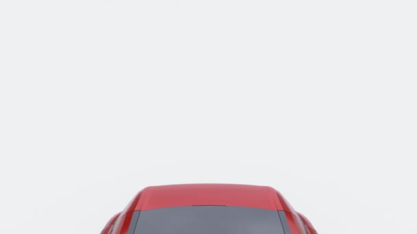 俄罗斯 2022年1月21日 宝马Ix2022红色豪华跑车 白色背景的电动车 3D说明 — 图库视频影像