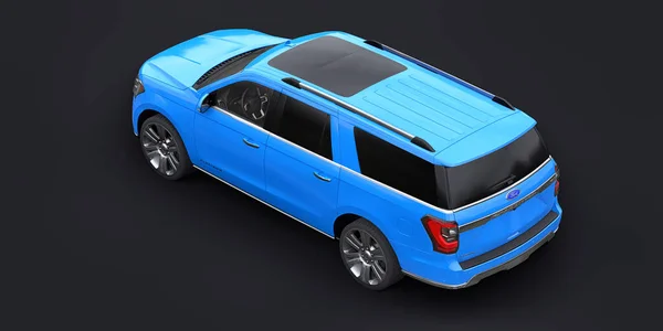 Tula Rosja Stycznia 2022 Ford Expedition 2019 Blue Premium Family — Zdjęcie stockowe