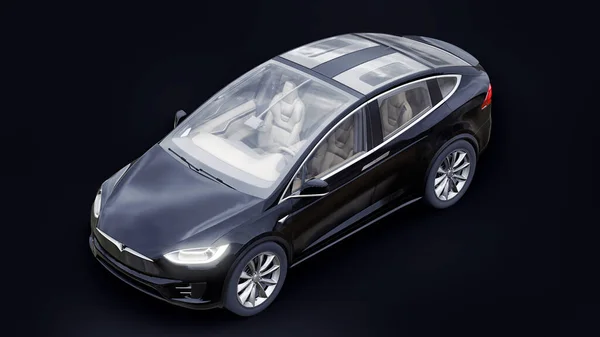 Tula Russland Januar 2022 Tesla Model Voller Größe Als Stadt — Stockfoto