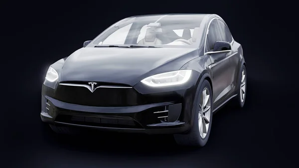 Tula Russia Gennaio 2022 Tesla Model Full Size City Suv — Foto Stock