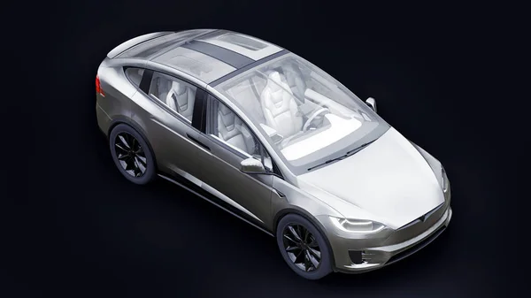 Tula Russland Januar 2022 Tesla Model Voller Größe Als Stadt — Stockfoto