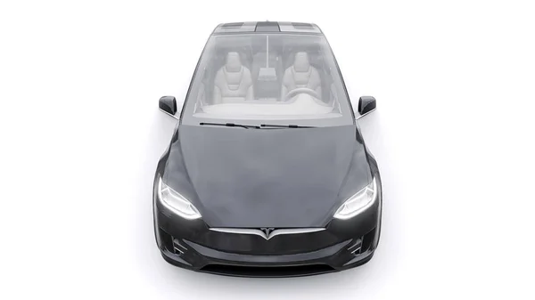 Тула Росія Січня 2022 Tesla Model Повнорозмірний Міський Позашляховик Автомобіль — стокове фото