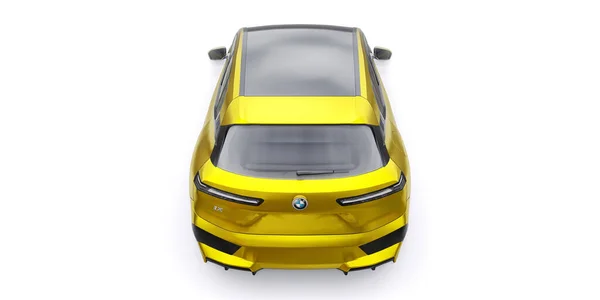 Tula Rússia Janeiro 2022 Bmw 2022 Amarelo Luxo Esporte Suv — Fotografia de Stock