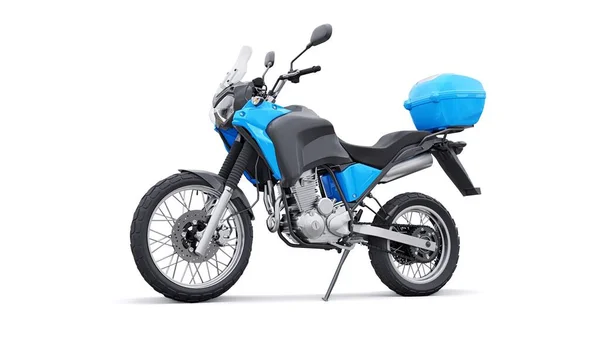 Blaues Leichtes Touristisches Enduro Motorrad Illustration — Stockfoto