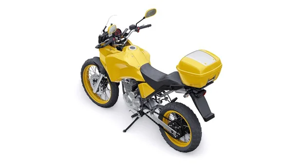 Amarillo Ligero Turismo Enduro Motocicleta Ilustración — Foto de Stock
