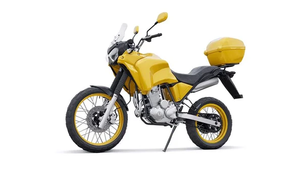 Gelbes Leichtes Touristisches Enduro Motorrad Illustration — Stockfoto