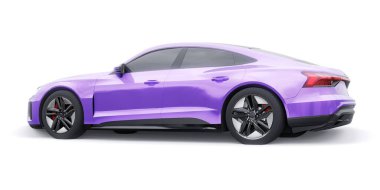 Tula, Rusya. 25 Ocak 2022: Audi E-Tron GT 2021. Birinci sınıf spor sedan. Araba beyaz arka planda izole edilmiş. 3d oluşturma