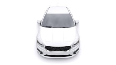 Küçük spor araba Aile Sedan 3D illüstrasyon