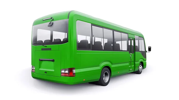 Liten Grön Buss För Stads Och Förortstrafik Bil Med Tom — Stockfoto