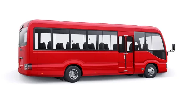 Маленький Автобус Городских Пригородных Поездок Автомобиль Пустым Корпусом Дизайна Рекламы — стоковое фото
