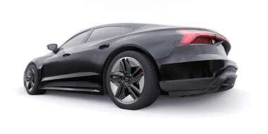 Tula, Rusya. 25 Ocak 2022: Audi E-Tron GT 2021. Birinci sınıf spor sedan. Araba beyaz arka planda izole edilmiş. 3d oluşturma