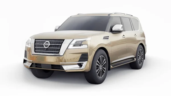 Тула Росія Січня 2022 Року Nissan Patrol 2021 Beige Premium — стокове фото