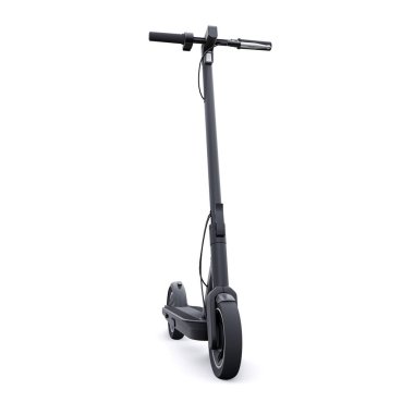 Eğlence ve şehir gezileri için elektrik katlama scooter 'ı 3 boyutlu illüstrasyon.