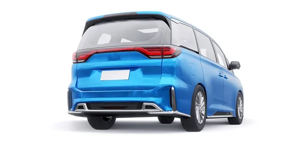 Blue Minivan Familie Stadsauto Eersteklas Zakenauto Illustratie — Stockfoto